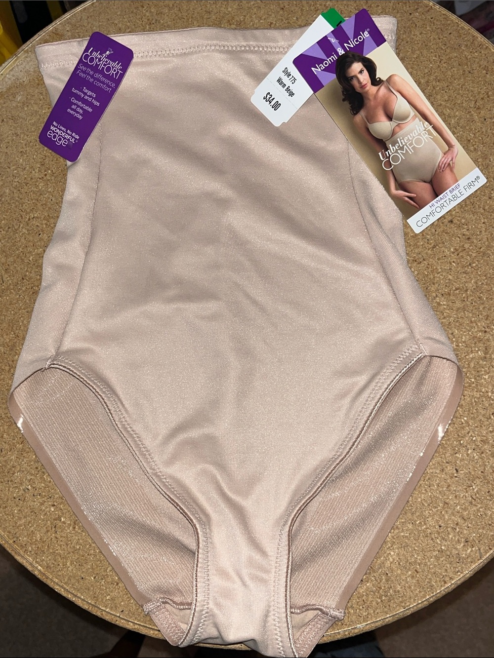 Naomi & Nicole High-Waist Shaping Brief in Light Nude